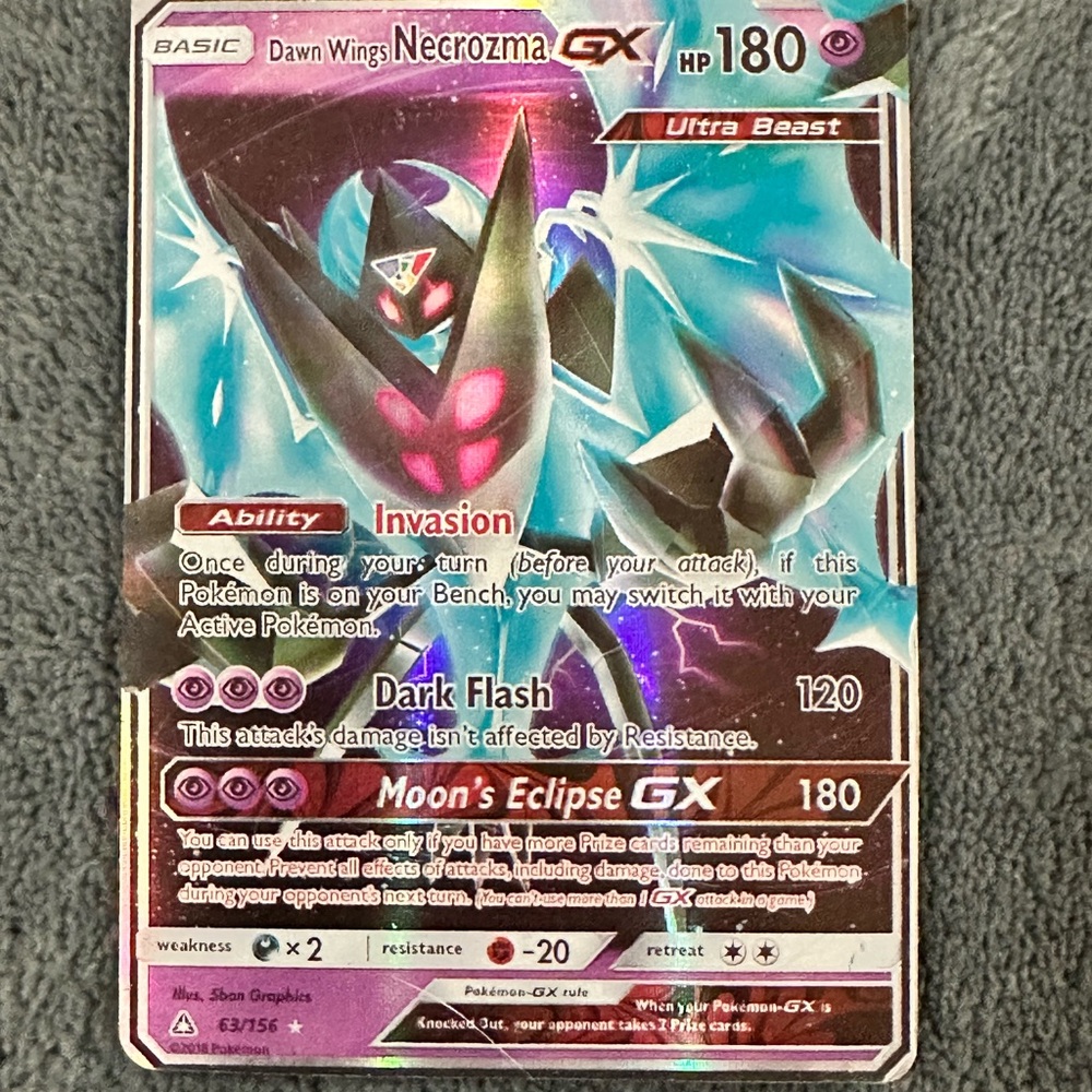 Dawn Wings Necrozma Pokémon card